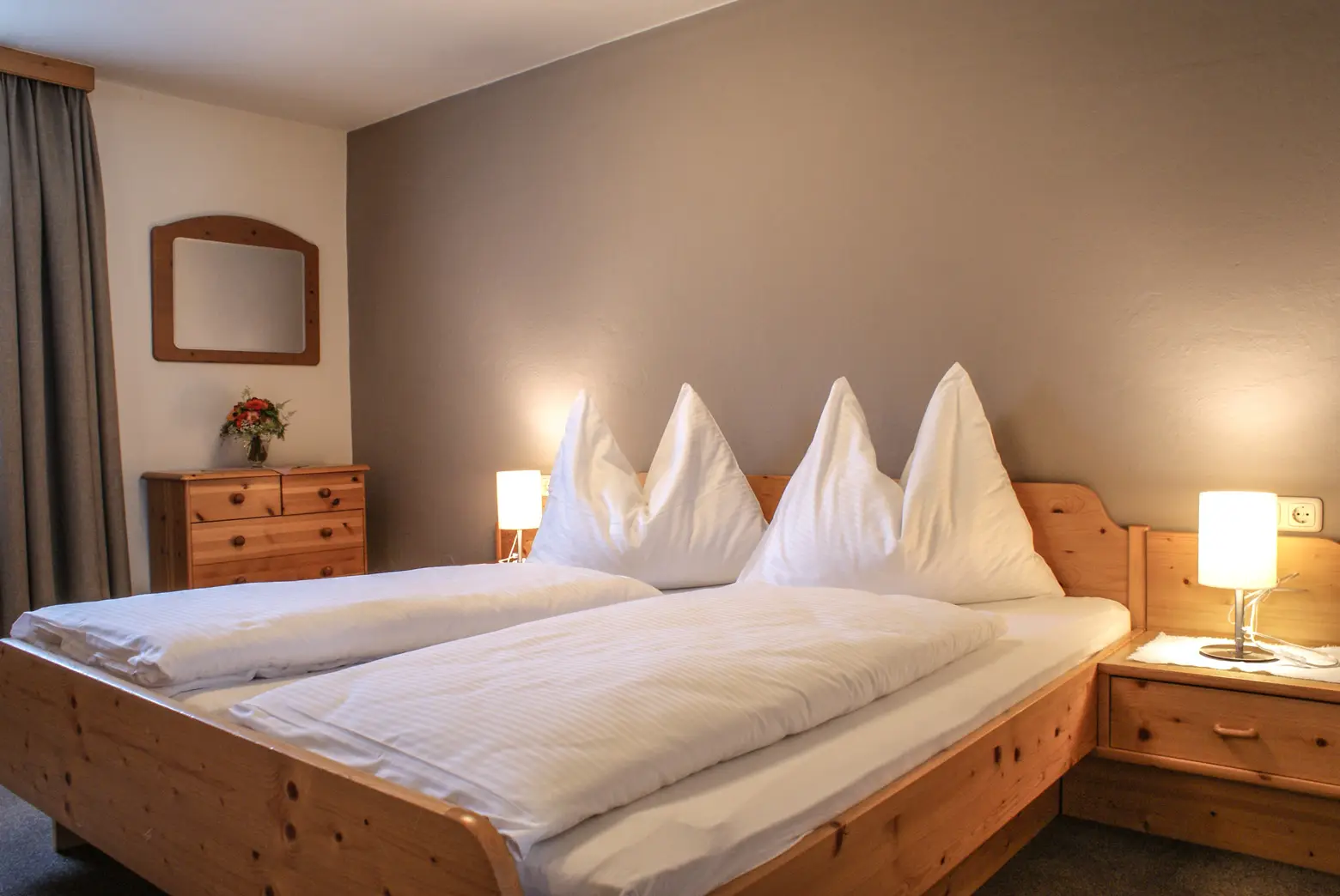 Schlafzimmer im Appartement Bergjuwel