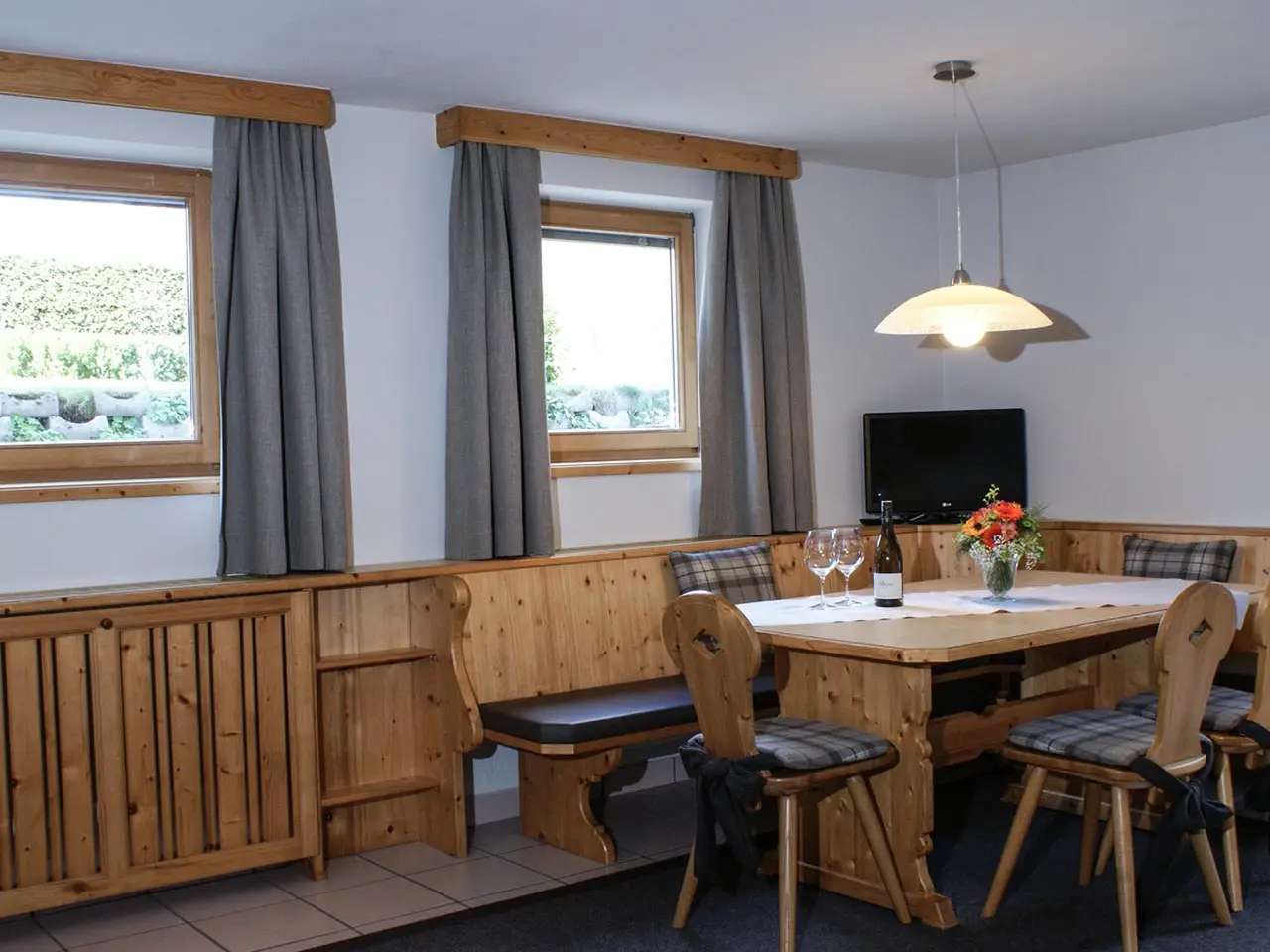 Wohnzimmer im Appartement Bergjuwel