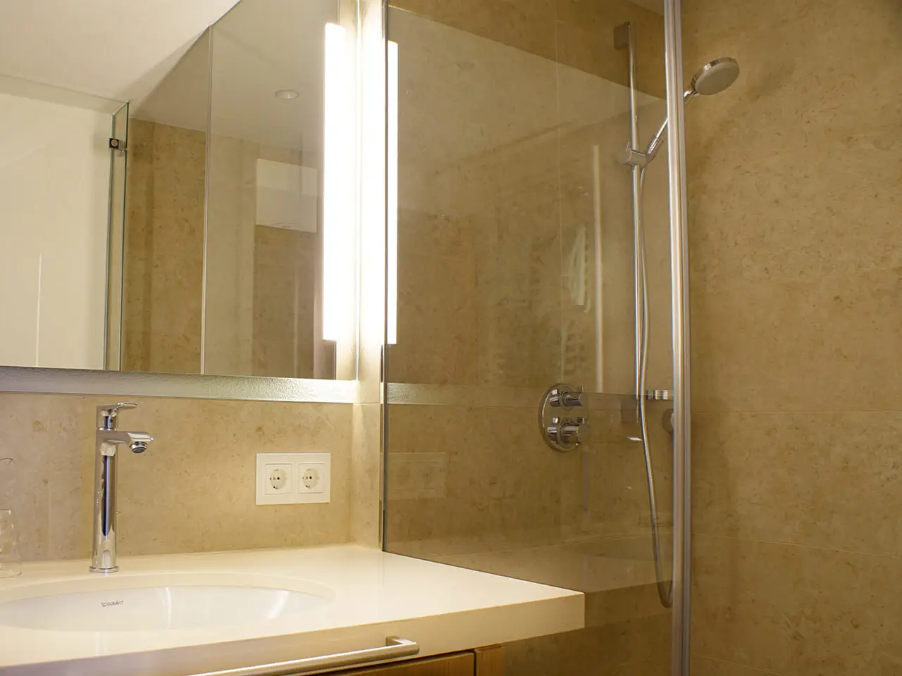 Badezimmer im Appartement König Serles