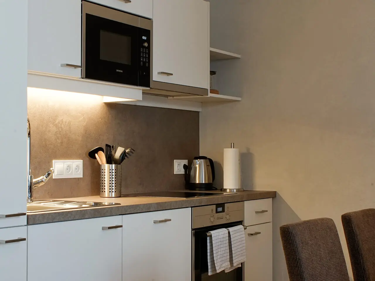 Küche im Appartement König Serles